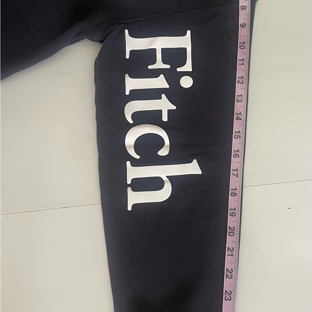 Abercrombie & Fitch Black Sweatshirt with White Logo - Picture 4 of 6